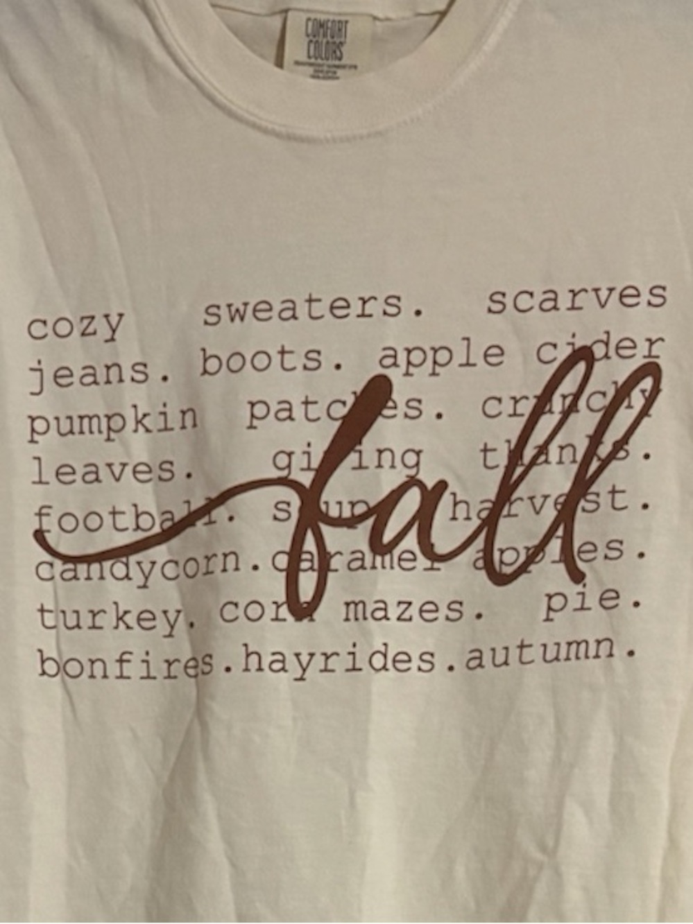 Cream Fall Graphic Short Sleeve - Picture 4 of 5